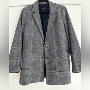 Madewell Wool Plaid Larsen Blazer